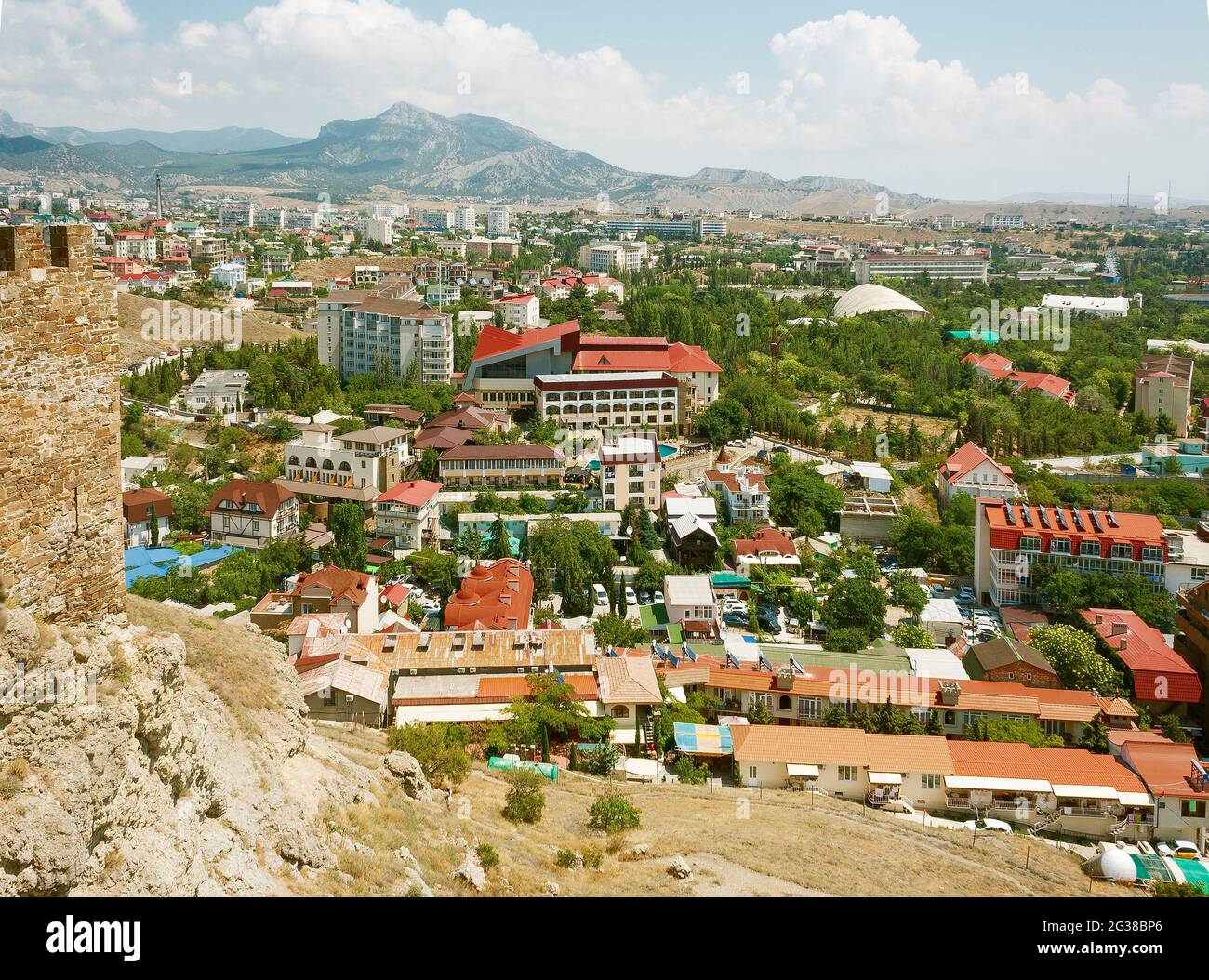 Resort, historische, alte Stadt Sudak auf der Halbinsel Krim Stockfoto