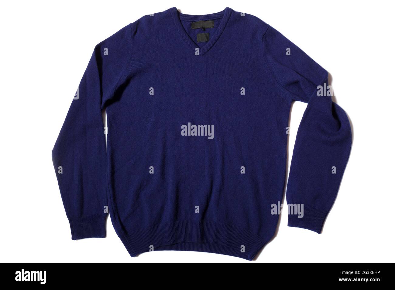 Blaue wolle Jumper Stockfoto