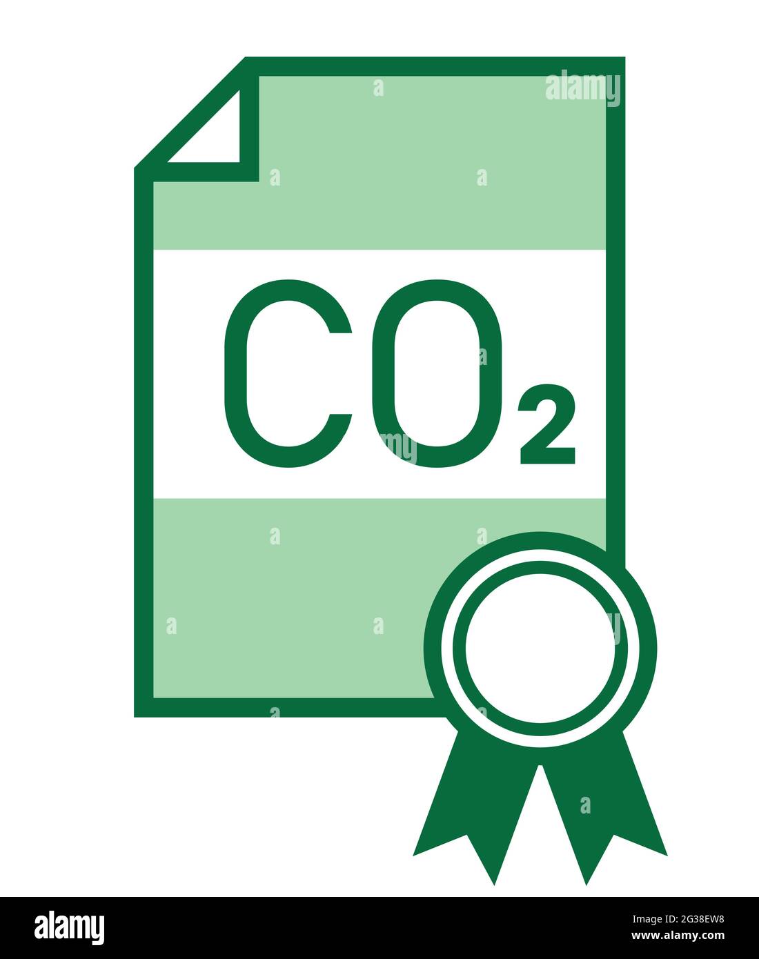 Symbol für den Handel mit CO2-Emissionen ETS-Lizenzvektor Stock Vektor