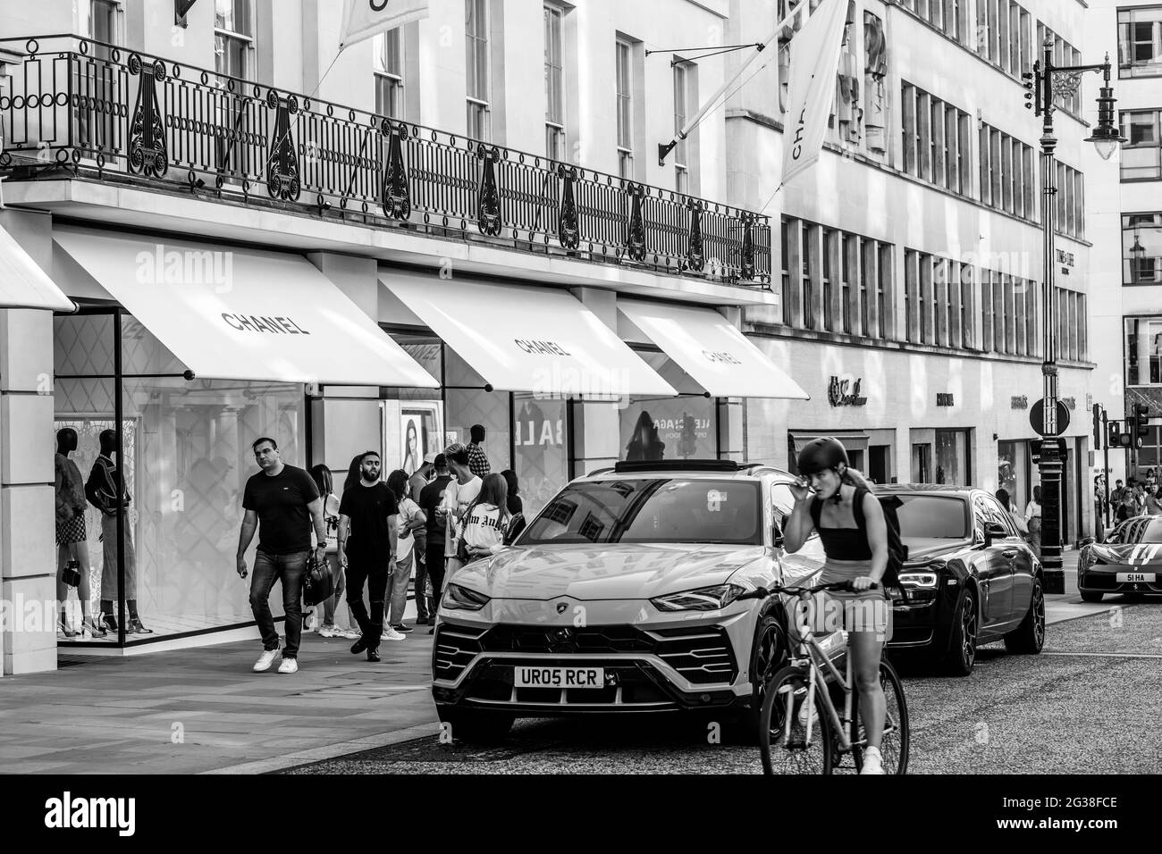 London Oxford Street Bond Street leicester Square Stockfoto