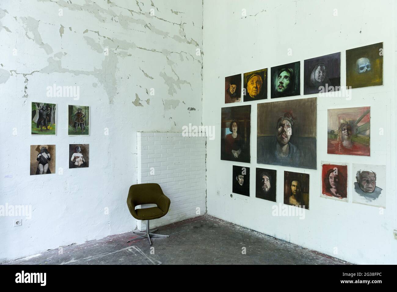 Werke von Studenten der Kunstakademie in Zagreb Stockfoto
