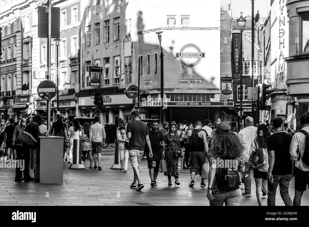 London Oxford Street Bond Street Leicester Square Stockfoto