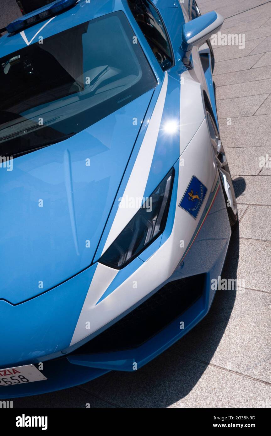 Lamborghini Huracan wird von der italienischen Polizei eingesetzt Stockfoto