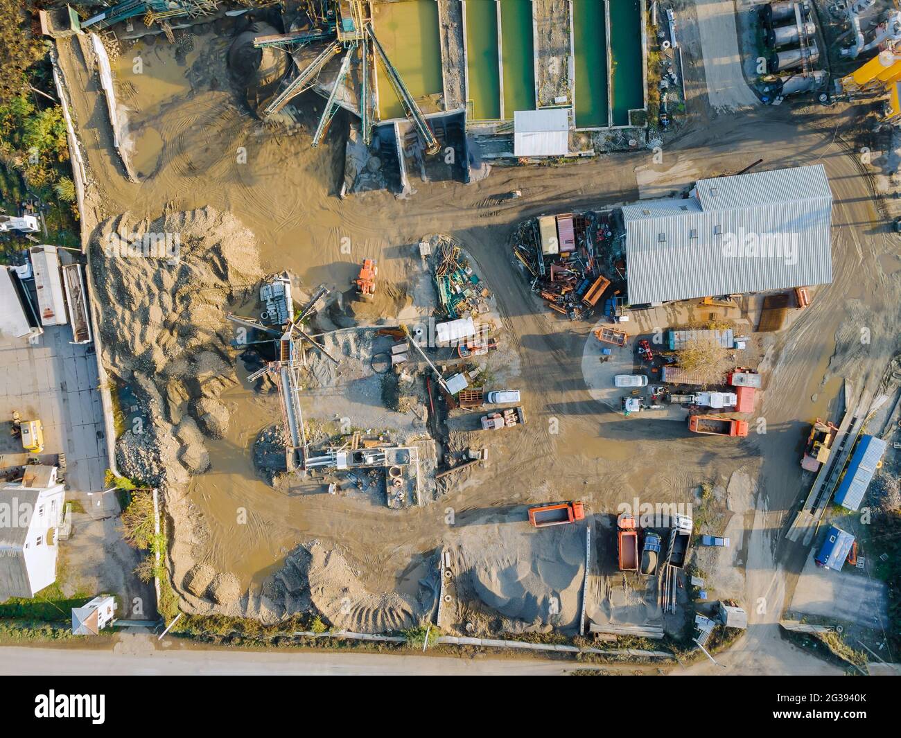 Industriezone Ausrüstung für die Produktion von Zementbetonwerk Stockfoto