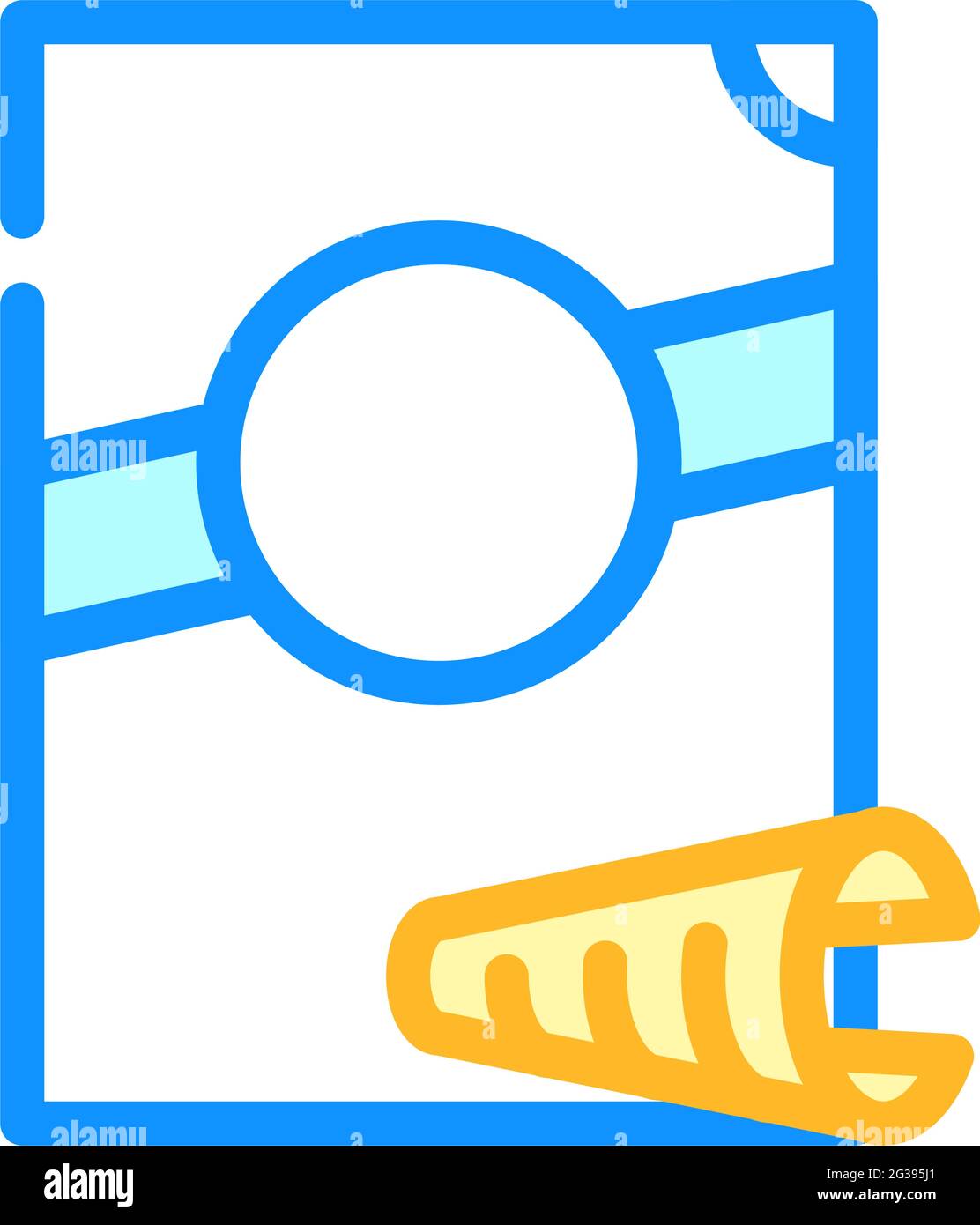 castellane Pasta Farbe Symbol Vektor-Illustration Stock-Vektorgrafik