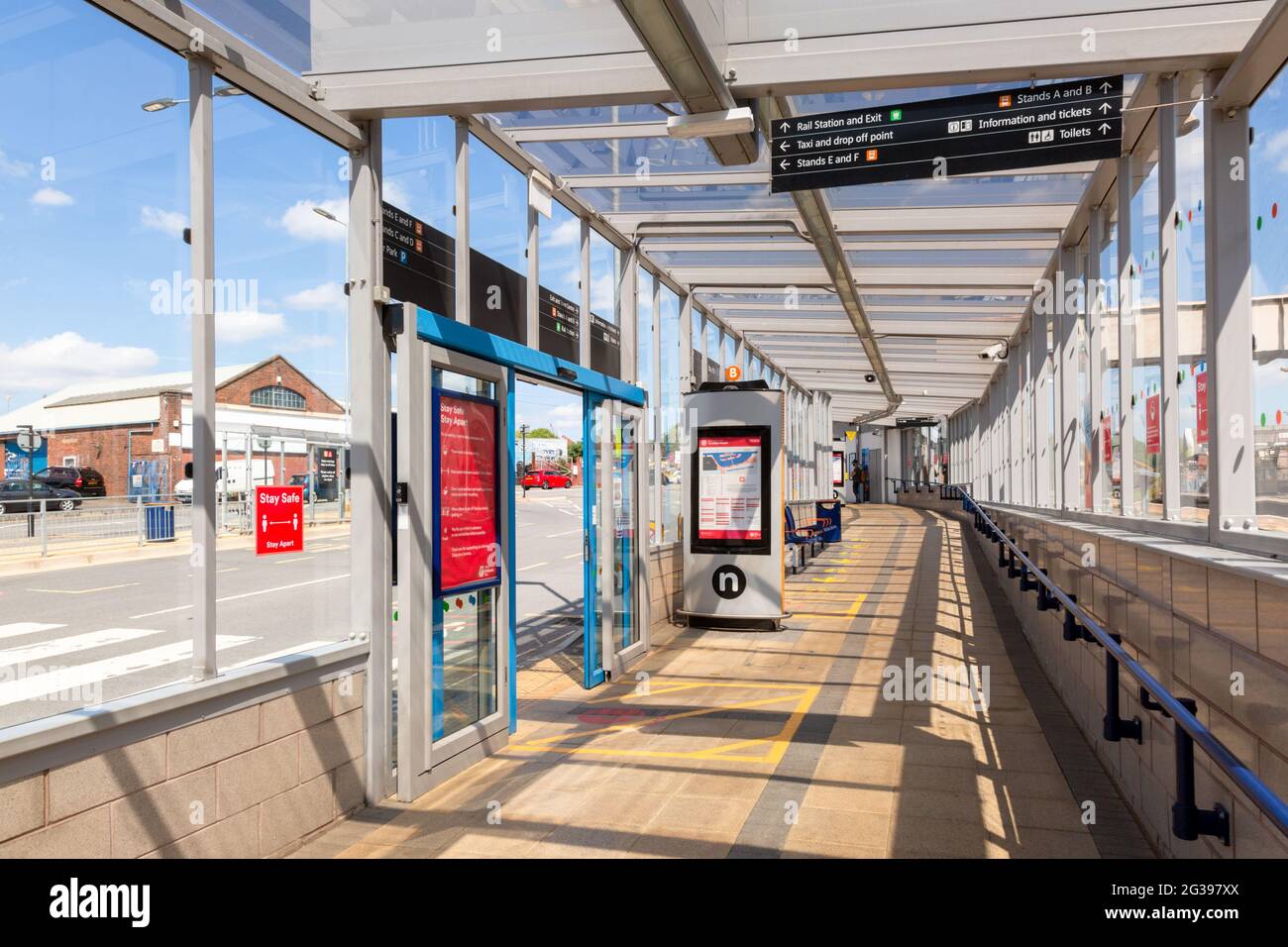 Busbahnhof Cradley Heath, Sandwell, West Midlands, Großbritannien 2021 Stockfoto