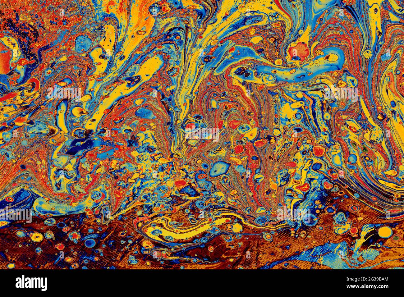 Abstrakte kreative Marmormuster Textur. Traditionelle Kunst der EBR Stockfoto