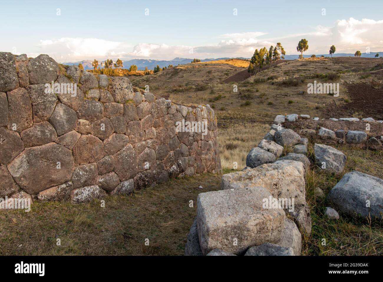 Archäologisches Zentrum von Puka Pukara, Cusco, Peru am 5. Oktober 2014 Stockfoto
