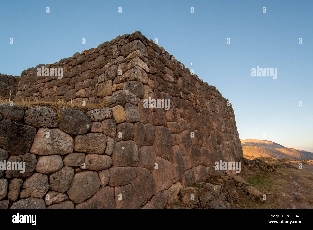 Archäologisches Zentrum von Puka Pukara, Cusco, Peru am 5. Oktober 2014 Stockfoto