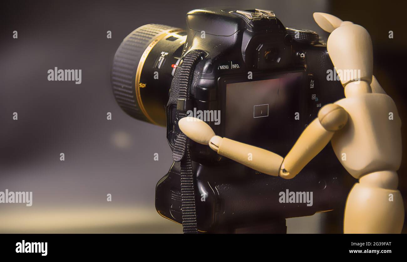 Woody Mann fotografiert Stockfoto