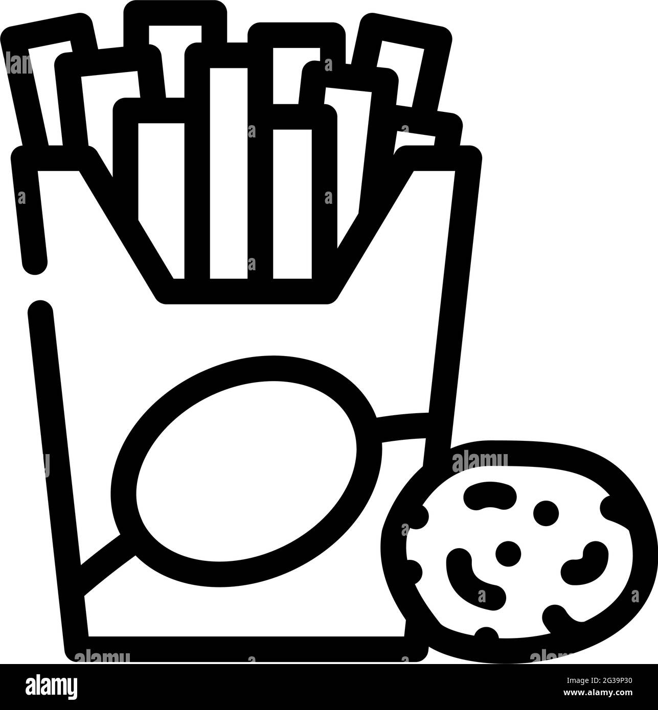 Abbildung des Symbols für gebratene Kartoffel ohne Gluten Stock Vektor