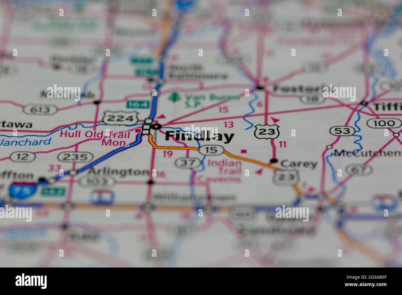 Findlay ohio auf einer karte Fotos und Bildmaterial in hoher