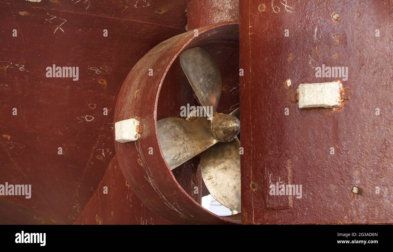 Die Fischereischiffe auf der Werft Stockfoto