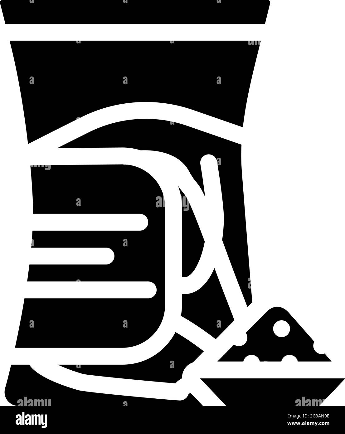 Buchweizen groats glutenfreie Glyphe Symbol Vektor Illustration Stock Vektor