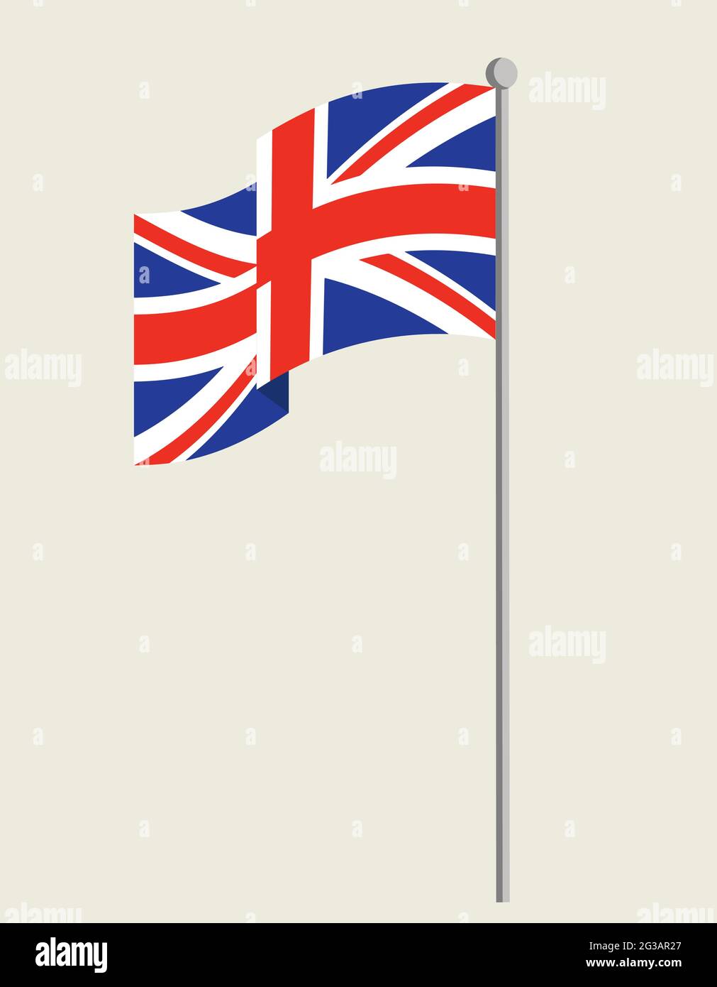 Flagge Großbritanniens. Zustandssymbol in flacher Form. Stock Vektor