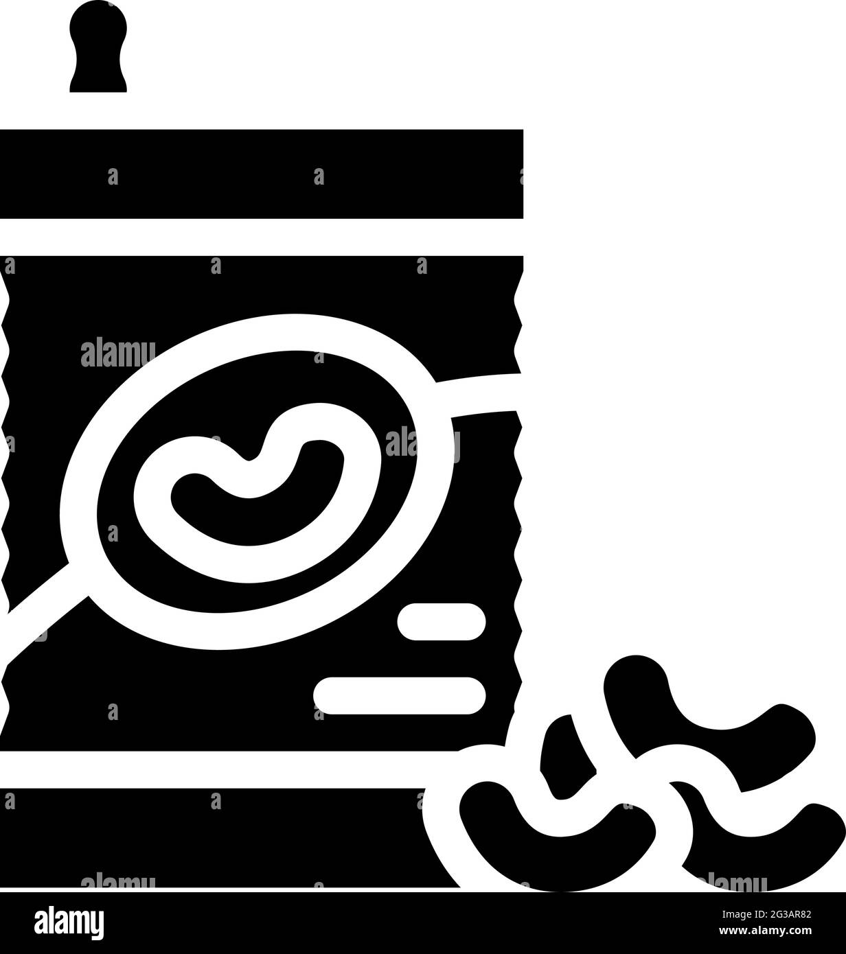 Bohnen glutenfreie Glyphe Symbol Vektor Illustration Stock Vektor