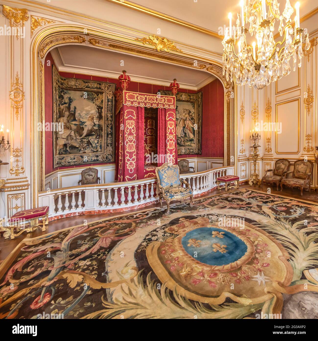 FRANKREICH - LOIRE-TAL - LOIR ET CHER (41) - SCHLOSS VON CHAMBORD - PARADE-APARTMENT : PARADE-RAUM. DIESE APA WURDE AUF WUNSCH VON LUDWIG XIV. IM JAHR 1680 ERSTELLT Stockfoto