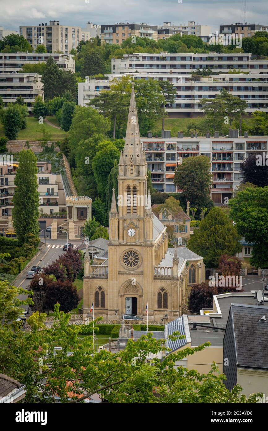 Le Havre, Frankreich - 05 31 2019: Blick auf die Kirche Saint Denis Stockfoto