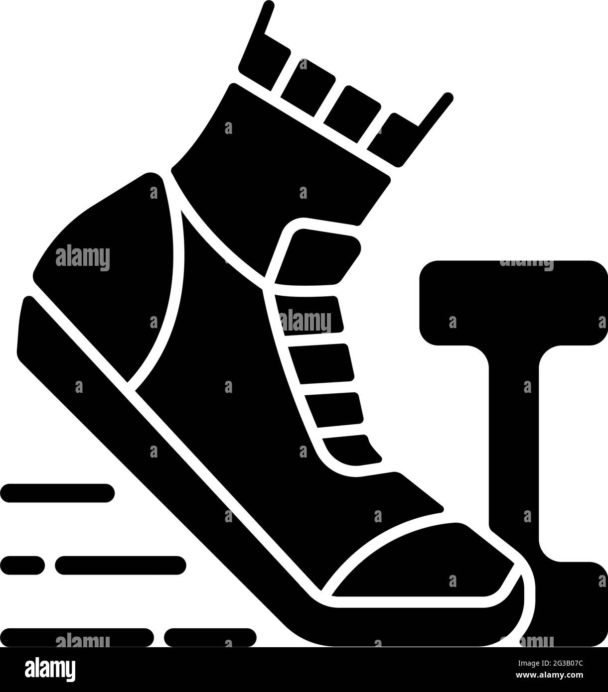 Schwarzes Glyphen-Symbol für das Workout am Morgen Stock Vektor