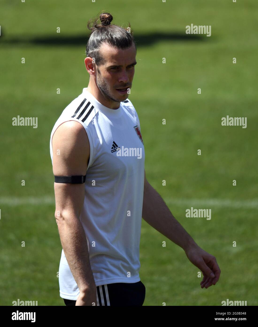 Gareth Bale von Wales während einer Trainingseinheit in Baku. Bild Datum: Dienstag, 15. Juni 2021. Stockfoto