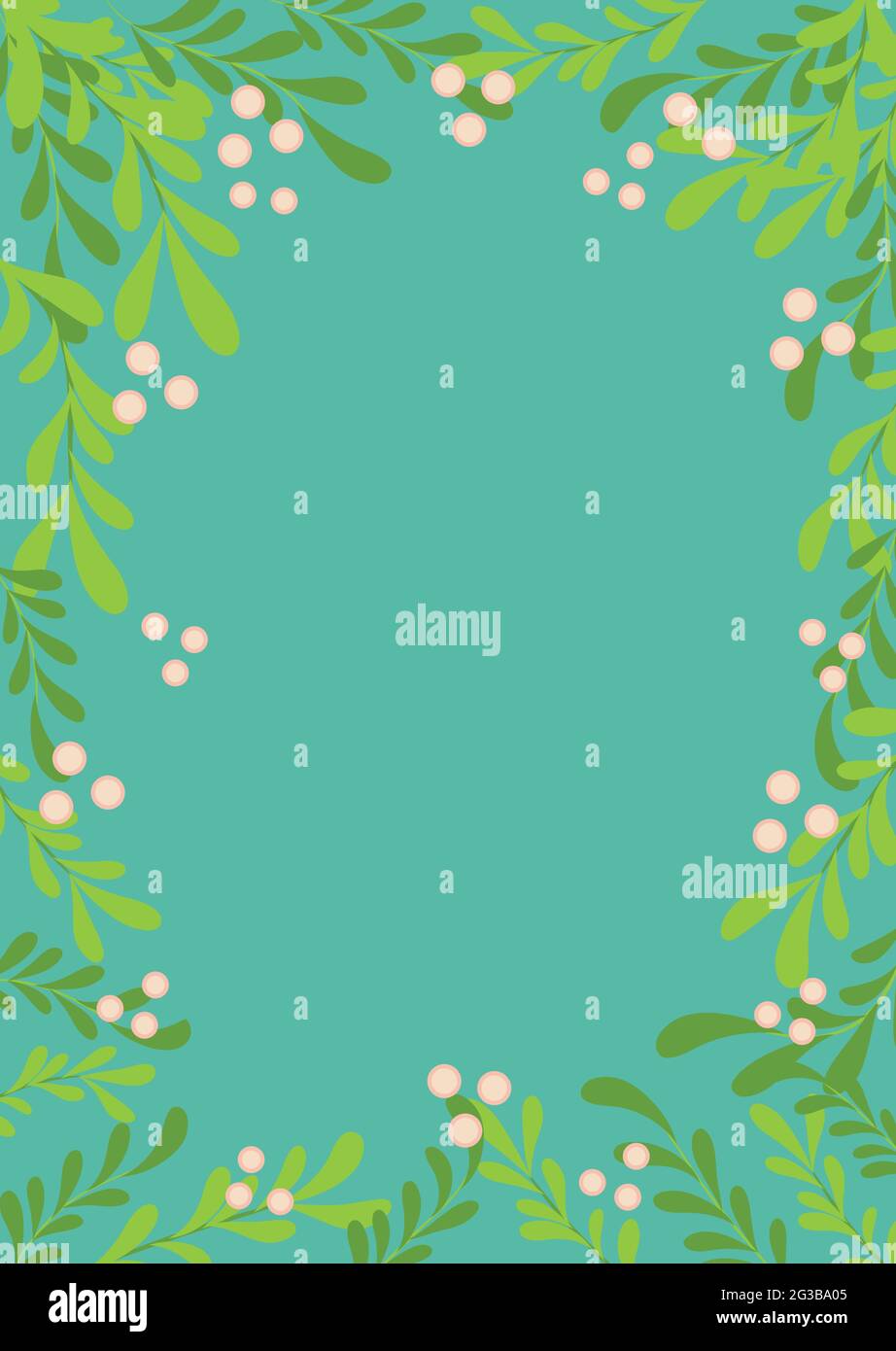 Fabelhafter Winter. Illustration von Weihnachtspflanzen Rahmen. Zeichnung für eine Postkarte, Poster, Hintergrund. Stock Vektor