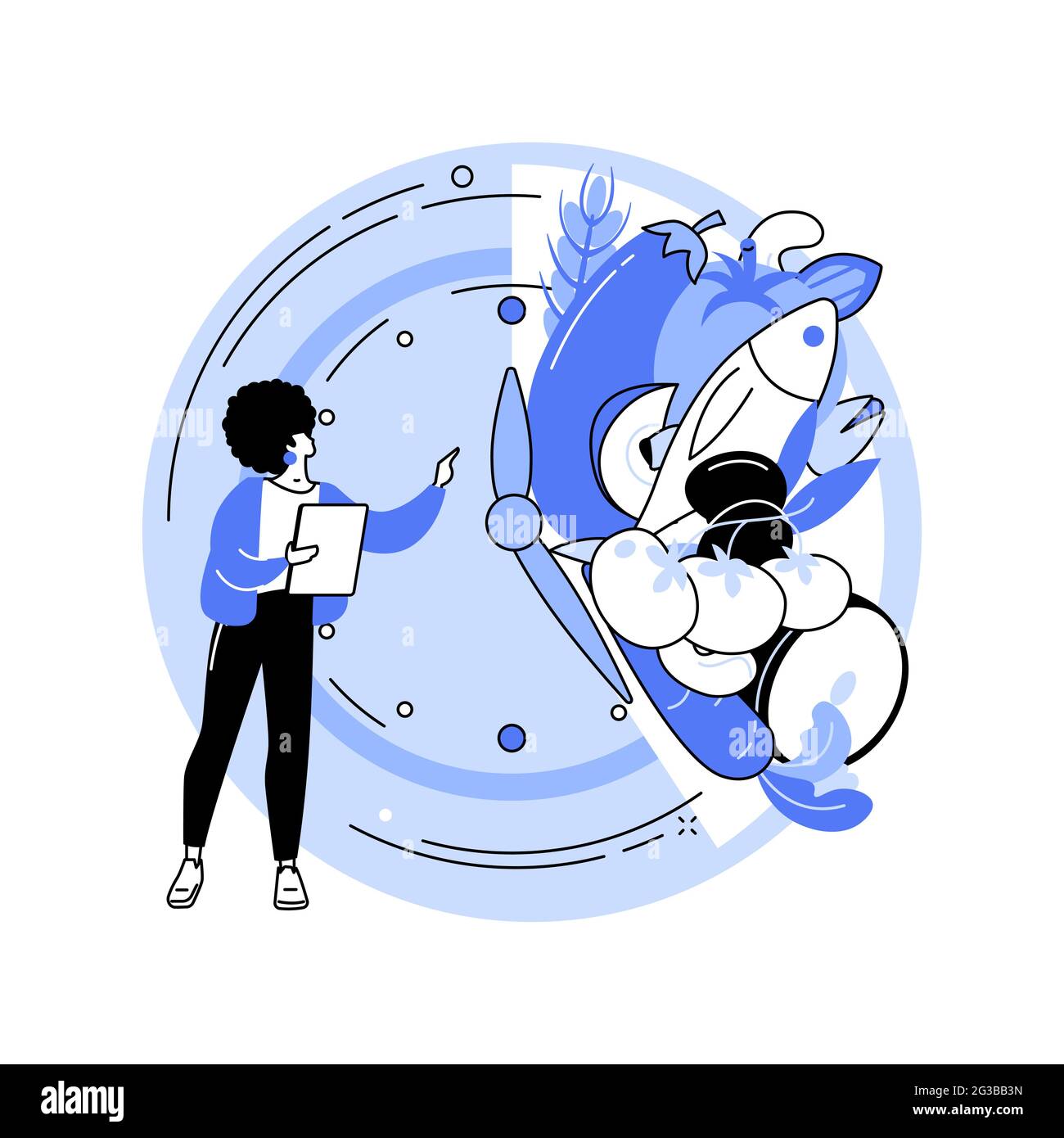 Intermittierendes Fasten abstrakte Konzept Vektor-Illustration. Stock Vektor