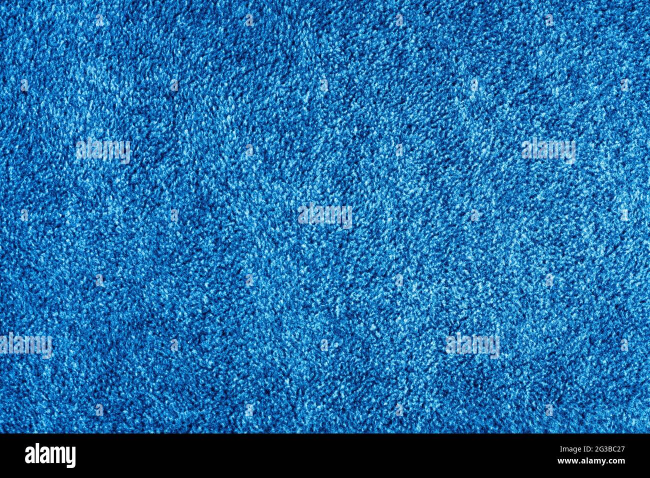 Ansicht Der Textur Hintergrund Von Blue Fleece Stoff. Stockfoto
