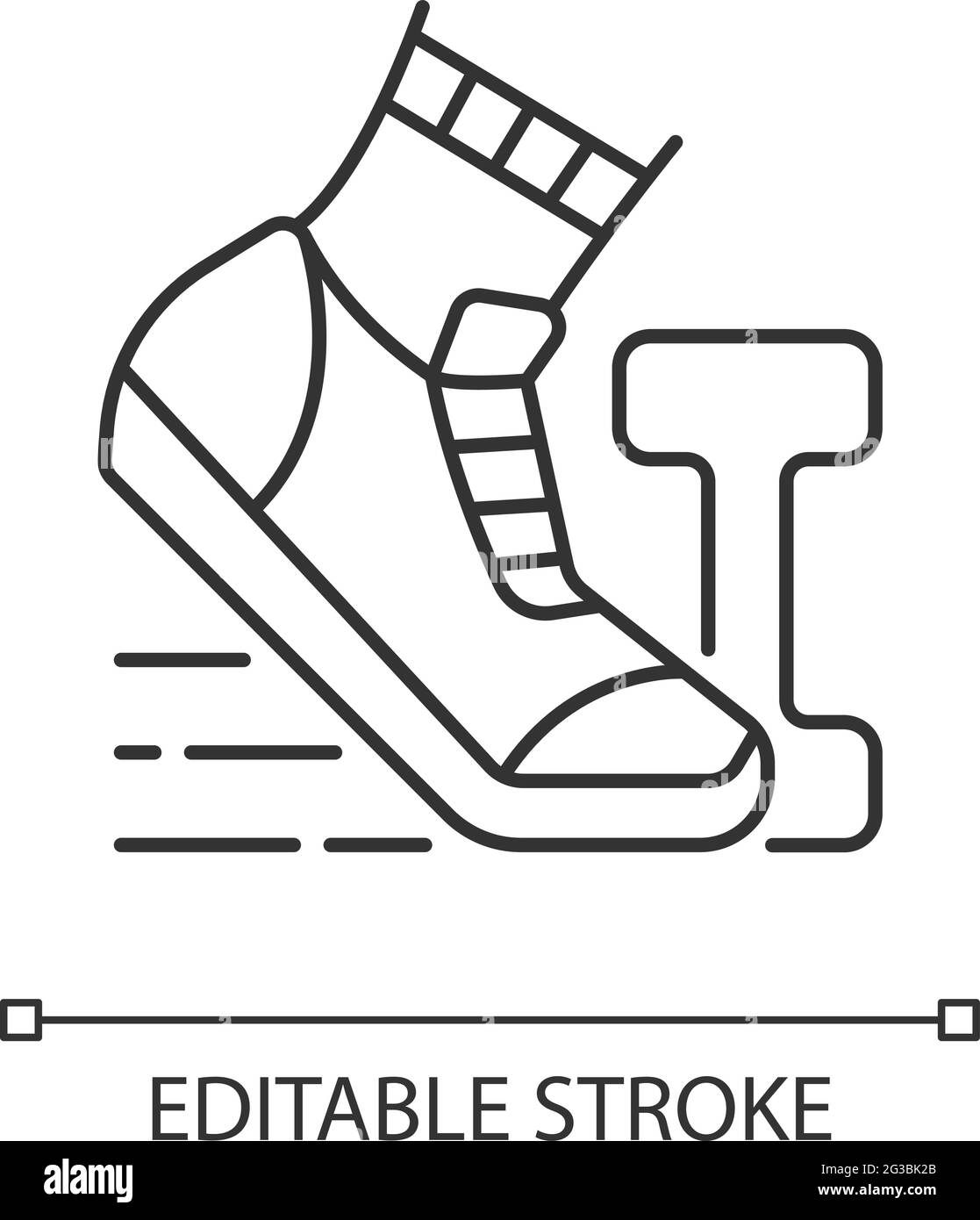 Lineares Symbol für das Workout am Morgen Stock Vektor