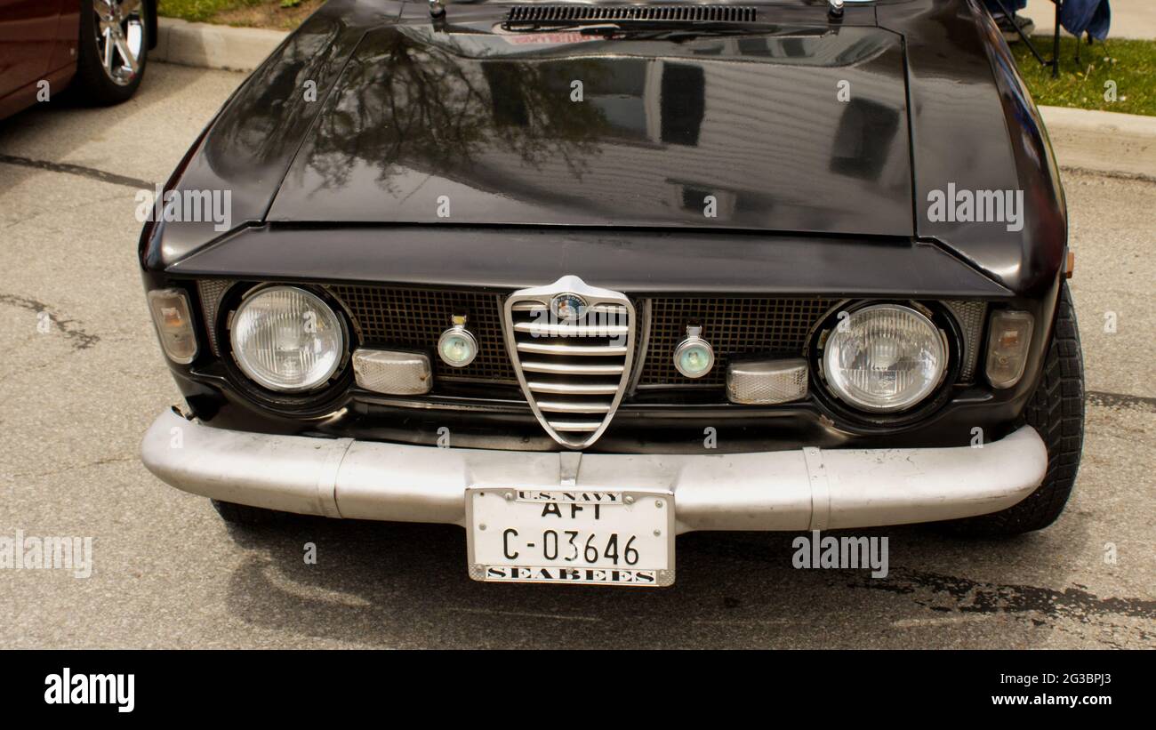 Eine Vorderansicht eines Alfa Romeo Stockfoto