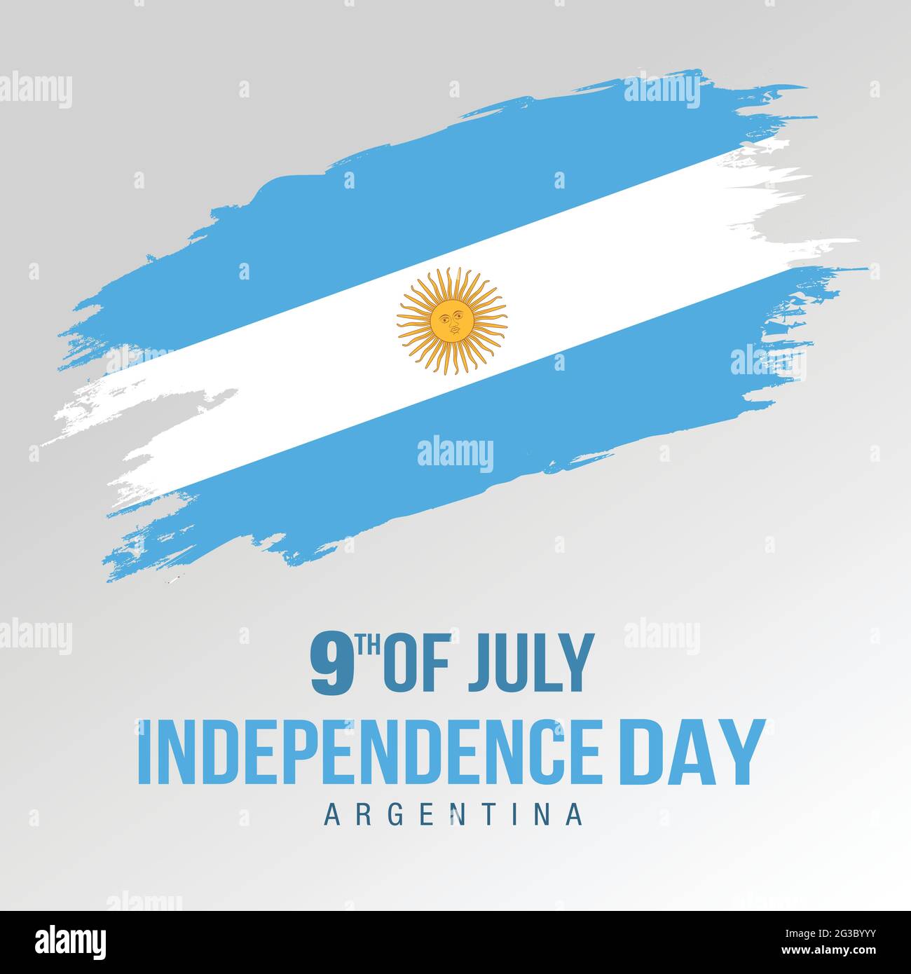 Happy Independence Day Argentinien9. Juli Grüße. vektor-Illustration Design. Stock Vektor