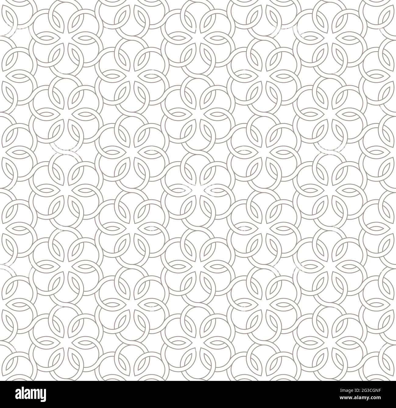 Nahtloses Blumenmuster mit hellgrauem Hintergrund, Vektorgrafik Stock Vektor