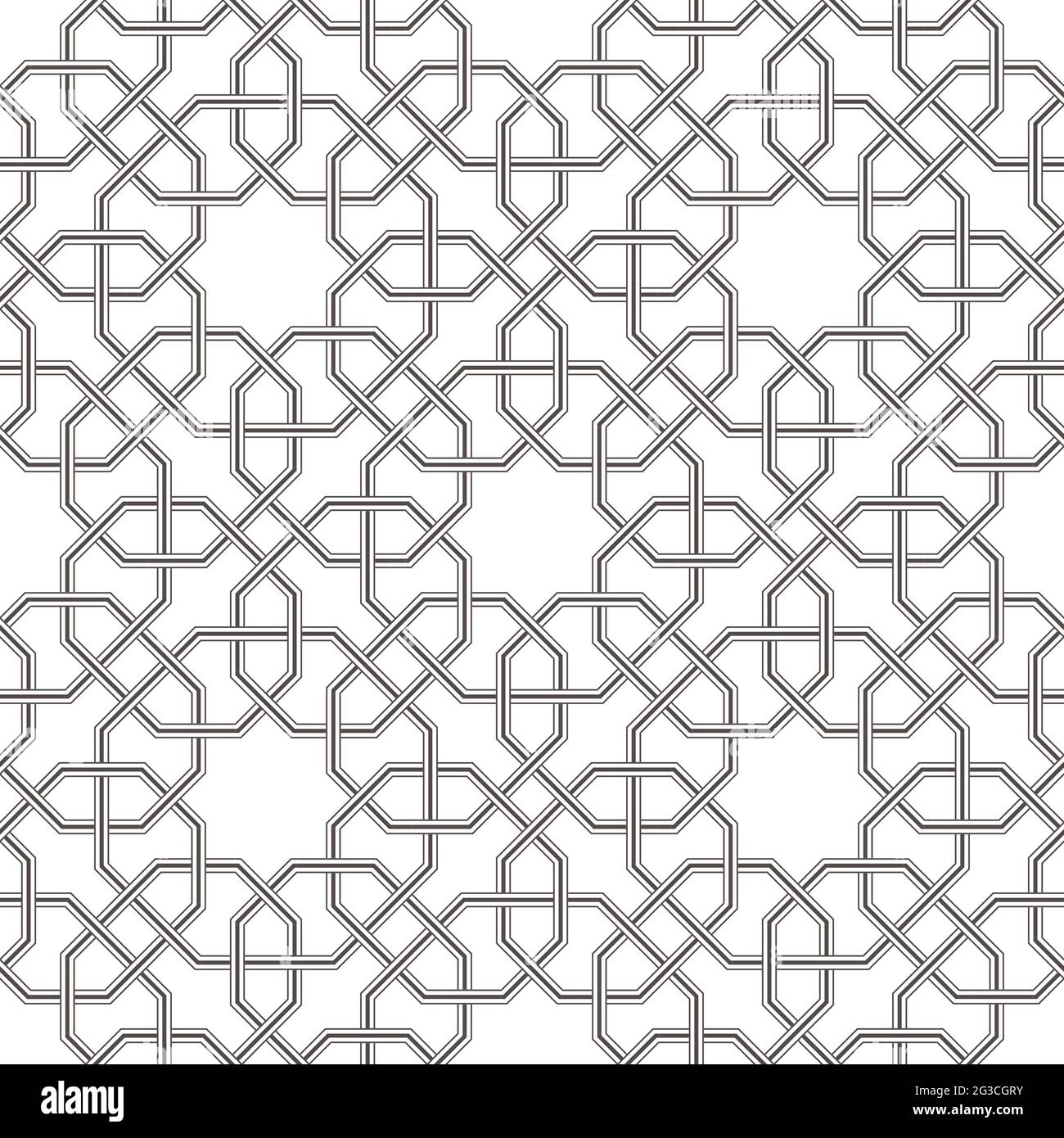 Nahtloses geometrisches Muster mit hellgrauem Hintergrund, Vektorgrafik Stock Vektor