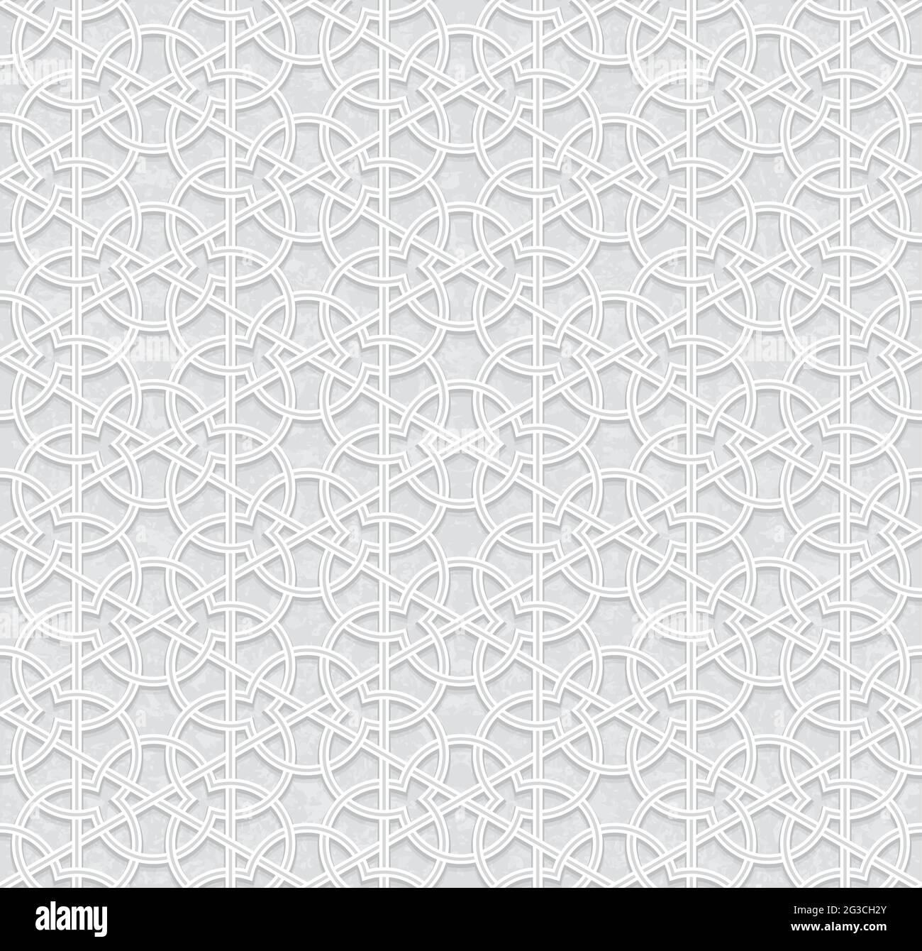 Nahtloses geometrisches Muster mit hellgrauem Hintergrund, Vektorgrafik Stock Vektor