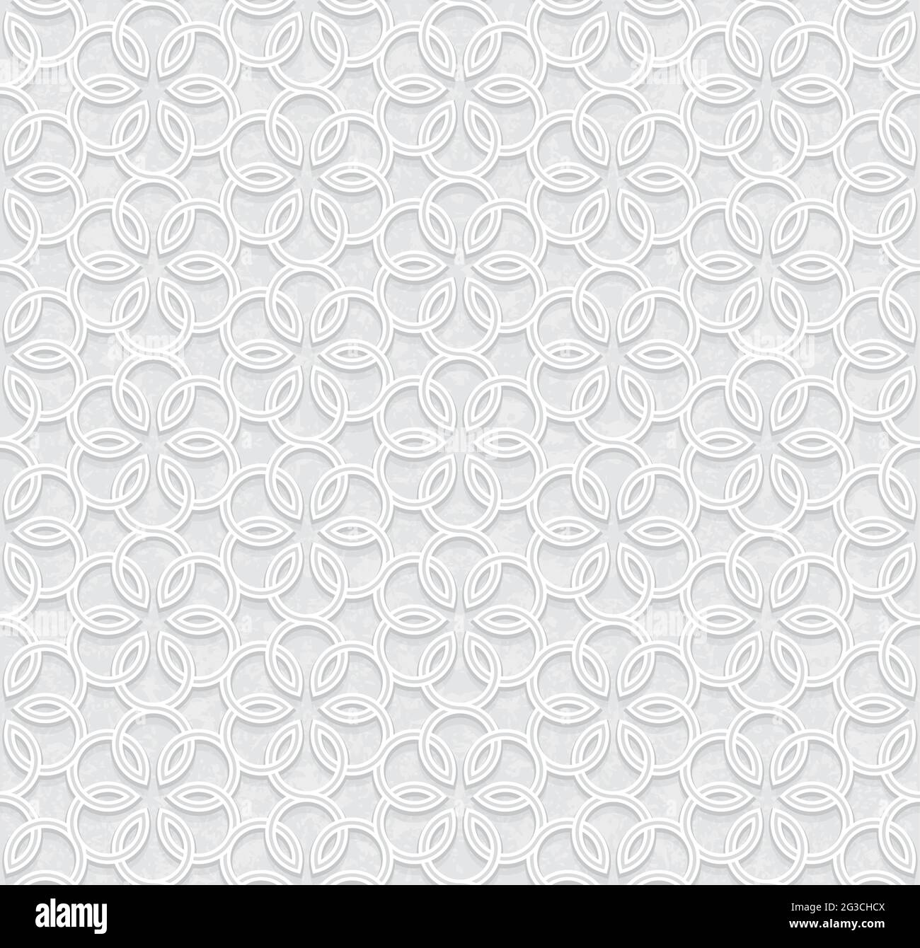Geometrische florales Muster mit Hellgrauen Grunge Hintergrund, Vector Illustration Stock Vektor