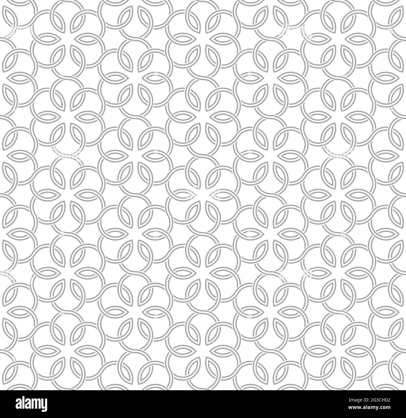 Nahtloses Blumenmuster mit hellgrauem Hintergrund, Vektorgrafik Stock Vektor