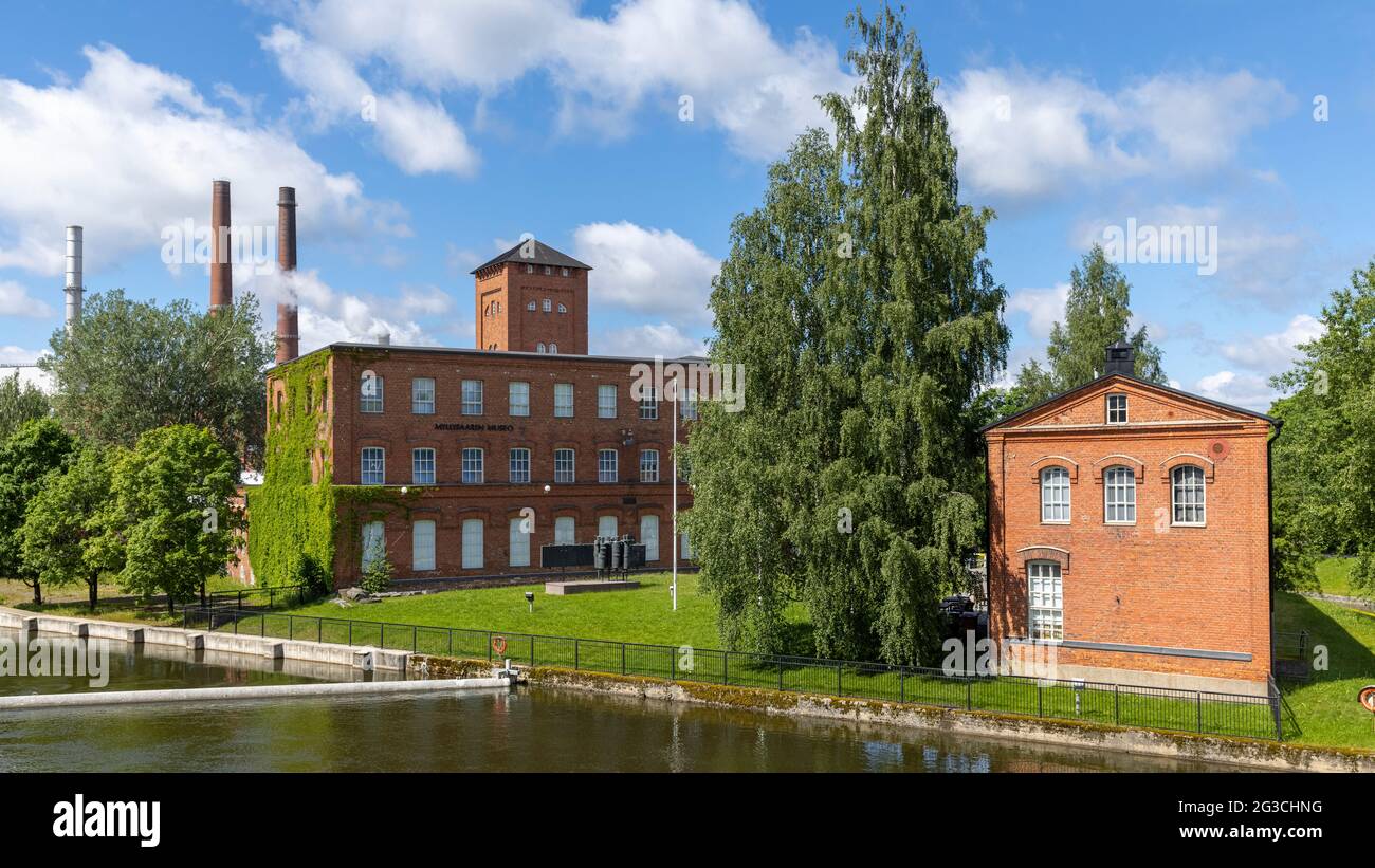 Die alte Papierfabrik Valkeakoski wird derzeit als Museum genutzt Stockfoto
