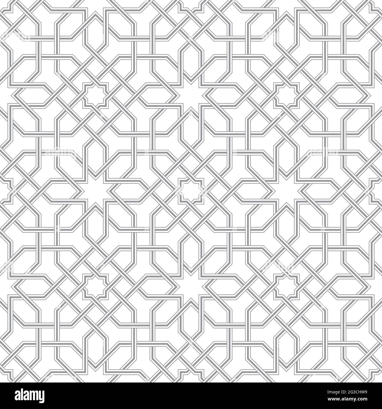 Nahtloses geometrisches Muster mit hellgrauem Hintergrund, Vektorgrafik Stock Vektor