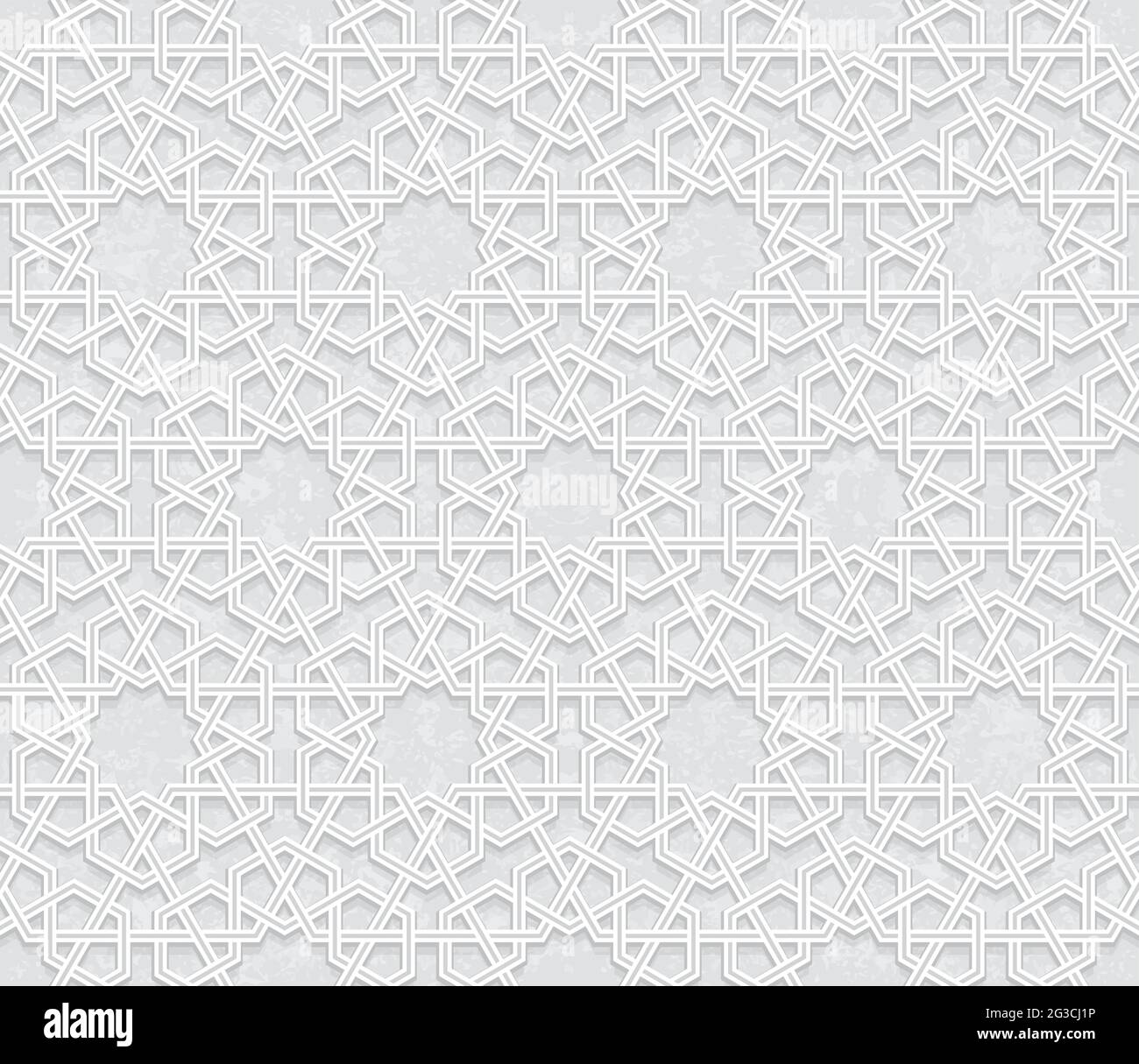 Nahtloses geometrisches Muster mit hellgrauem Hintergrund, Vektorgrafik Stock Vektor