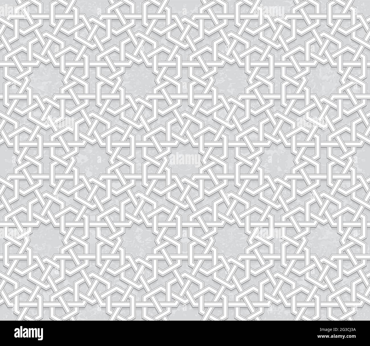 Nahtloses geometrisches Muster mit hellgrauem Hintergrund, Vektorgrafik Stock Vektor