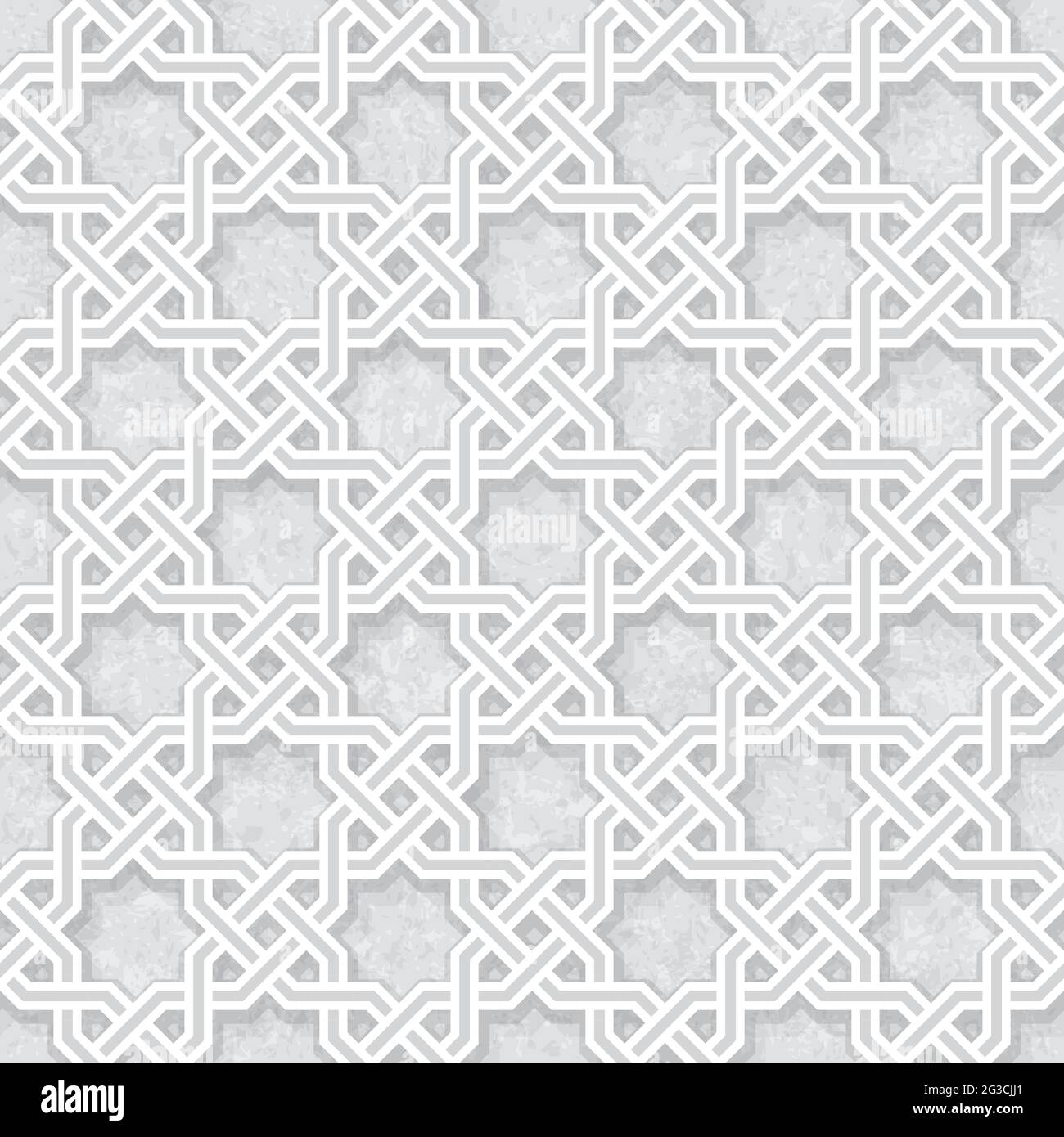 Nahtloses geometrisches Muster mit hellgrauem Hintergrund, Vektorgrafik Stock Vektor
