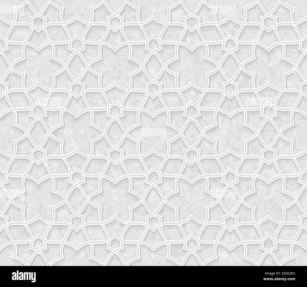 Geometrische florales Muster mit Hellgrauen Grunge Hintergrund, Vector Illustration Stock Vektor
