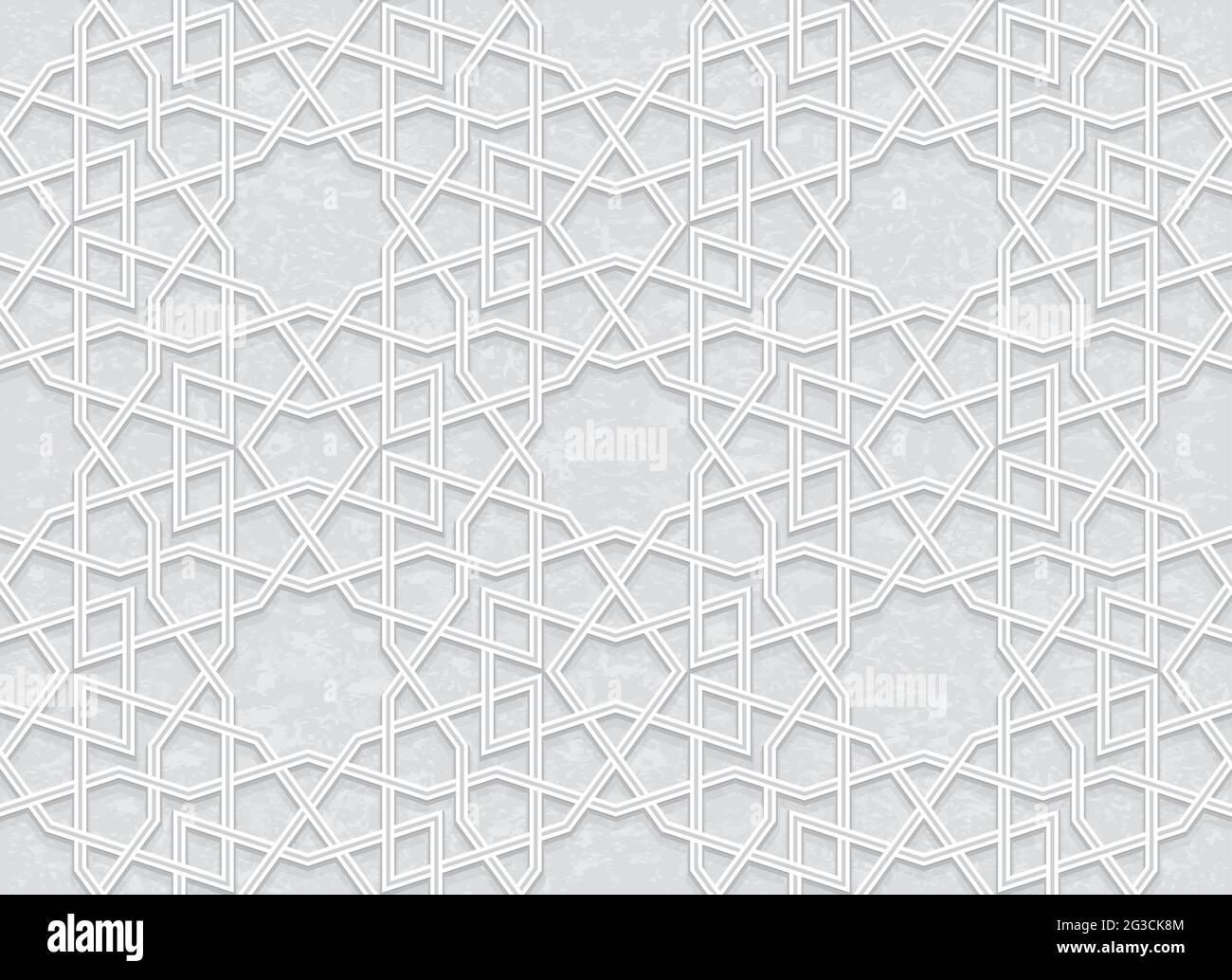 Nahtloses geometrisches Muster mit hellgrauem Hintergrund, Vektorgrafik Stock Vektor