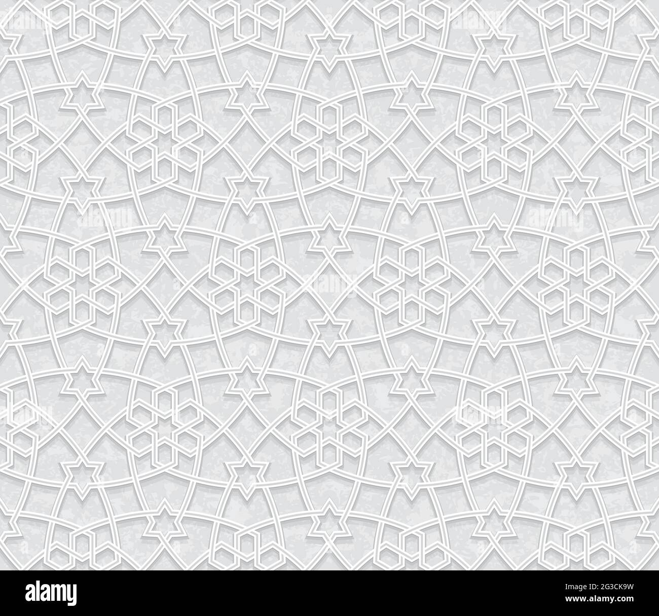 Nahtloses geometrisches Muster mit hellgrauem Hintergrund, Vektorgrafik Stock Vektor