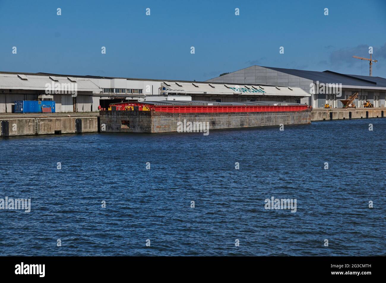 Frachtschiff im Nordseehafen, Terneuzen Stockfoto