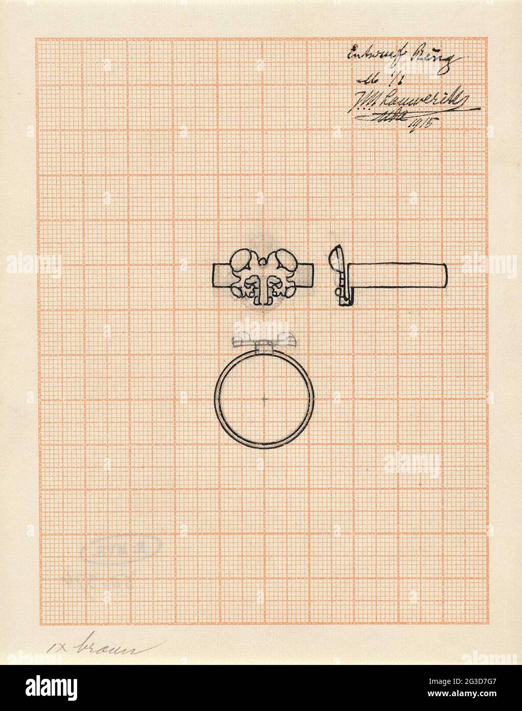 Design für einen Ring. Design für ein Schmuckstück. Stockfoto