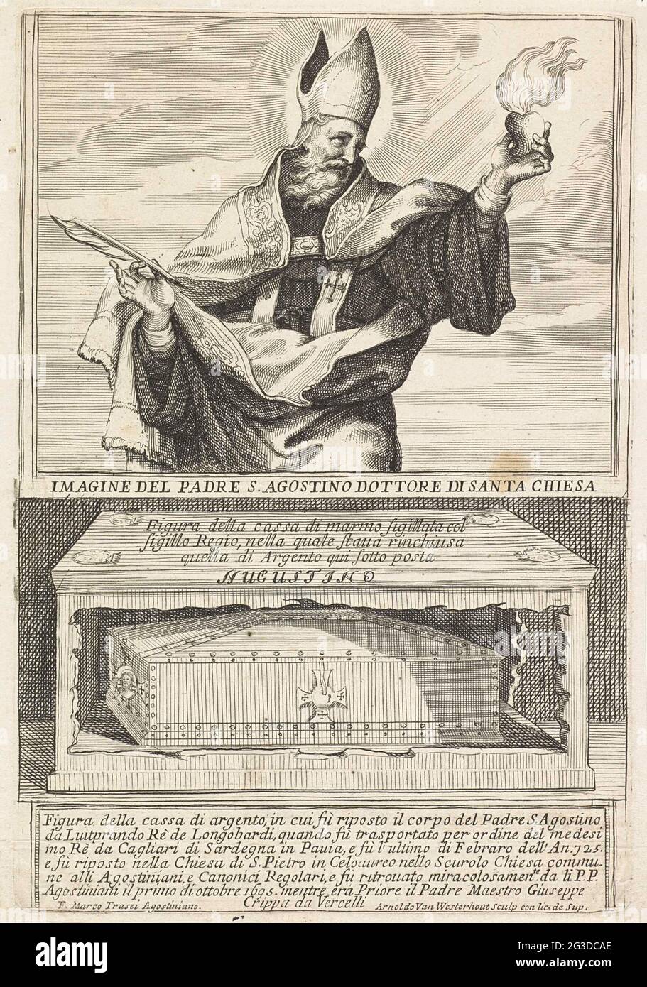 Kirchenvater Augustinus von Hippo und seine Graptombe; Imagine del