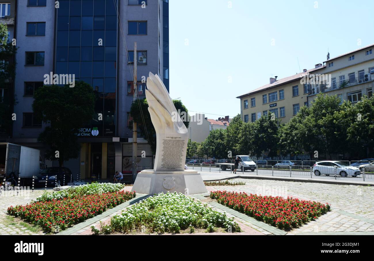 Denkmal der Nationalen revolutionäre aus Mazedonien und Thrakien in Sofia, Bulgarien. Stockfoto