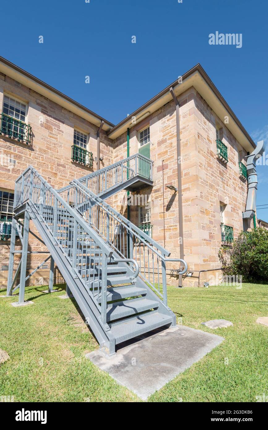 Teil des Gladesville Psychiatric Hospital im kolonialen georgianischen Stil in Sydney, Australien, das ab 1838-1993 in Betrieb war Stockfoto
