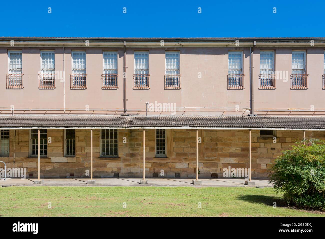 Teil des Gladesville Psychiatric Hospital im kolonialen georgianischen Stil in Sydney, Australien, das ab 1838-1993 in Betrieb war Stockfoto