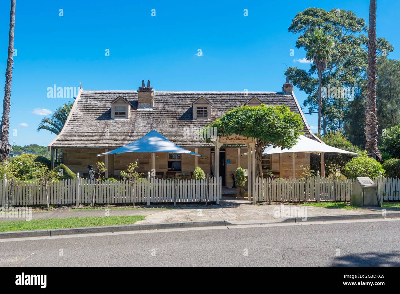 Rockend Cottage alias Banjo Pherson Cottage in Gladesville, Sydney, war im Besitz von Banjos (Andrew's) Großmutter von 1866 mit ihm, der ab 1874 lebte. Stockfoto
